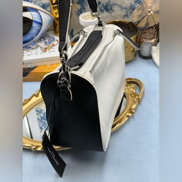 🆕 MARC JACOBS 🧿 NWT The Soft Box 23 - Black & White Leather - Picture 8 of 16